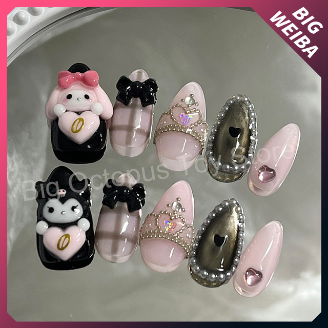 Desenhos Animados High-end Personalizado Puro Handwork Unhas Olá Kitty  Animação Pintados À Mão Diy Bonito 3d Unhas Capa Completa Adesivos De Unhas  Presente - Derivados De Animação / Produtos Periféricos - AliExpress